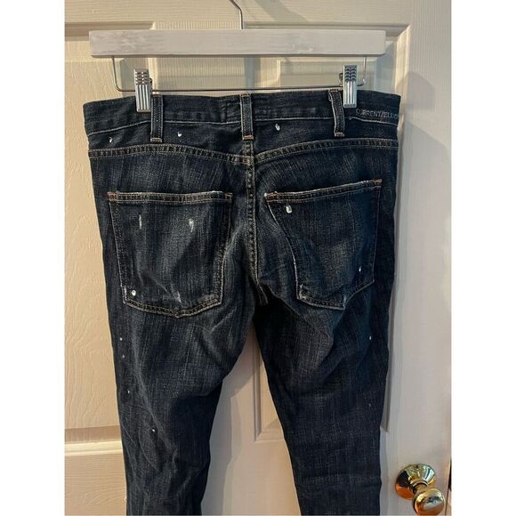 Current Elliott The Skinny Distressed Paint Splattered Jeans sz 27 EUC - Picture 13 of 14